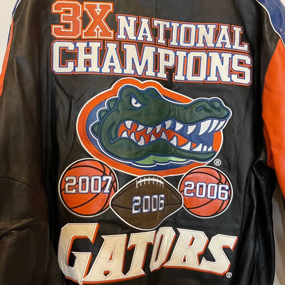 Florida Gators new Leather Jacket never worn. National Champions 2006 & 2007.